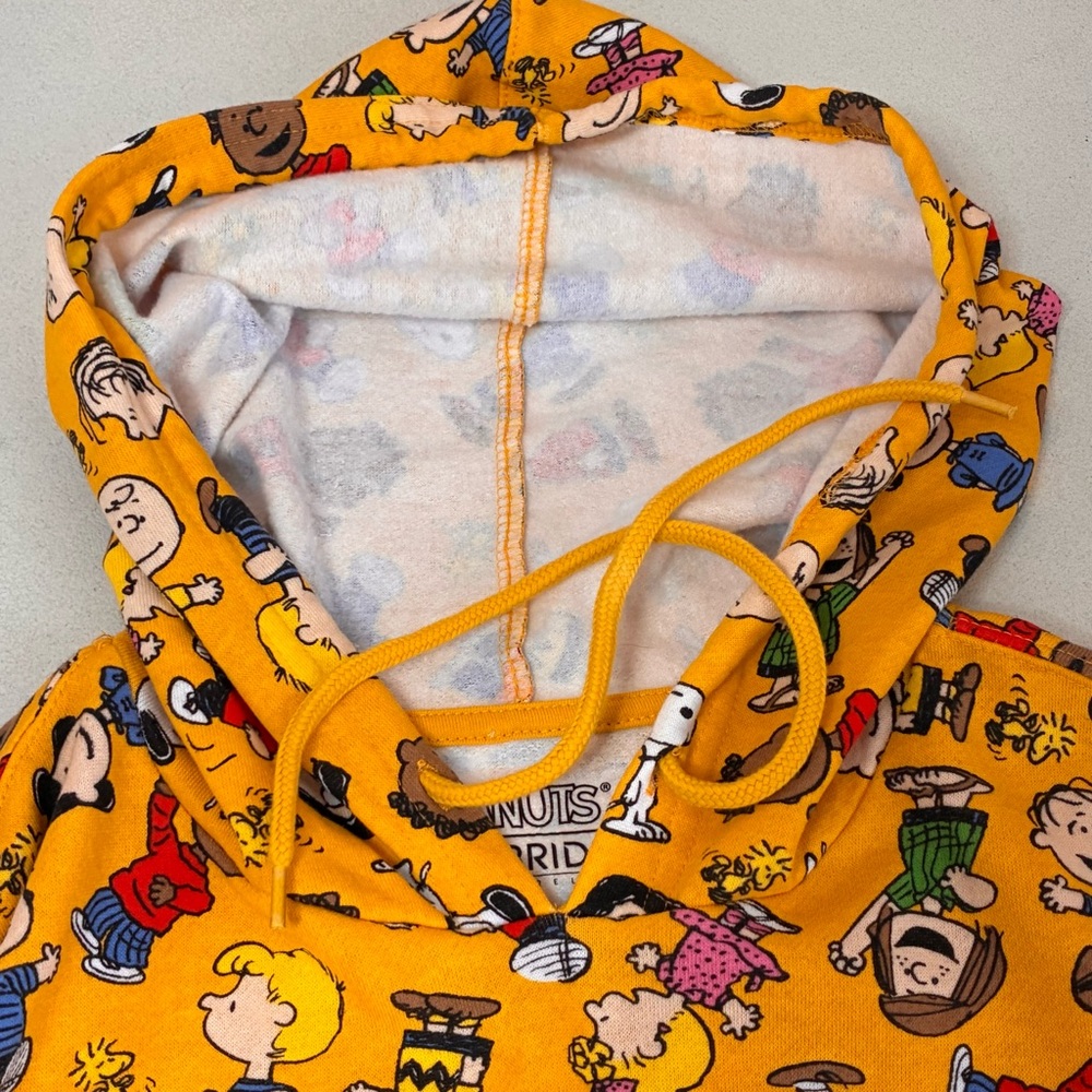 Hybrid Peanuts Hoodie Sweatshirt Mens Medium Kangaroo Pocket Graphic Print Cozy - Picture 7 of 9